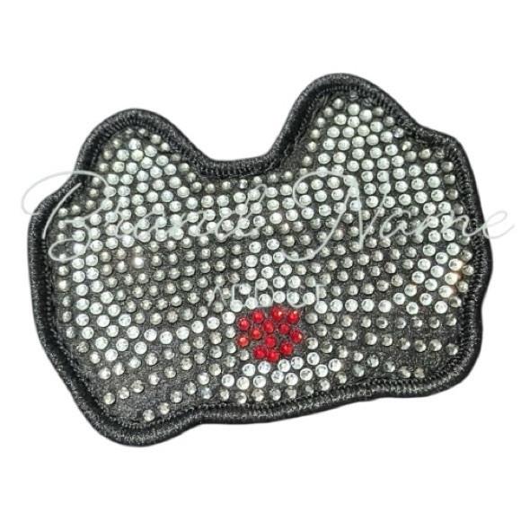 Karl Lagerfeld Paris Black Knit Bling Cat Beanie Hat - Picture 4 of 6